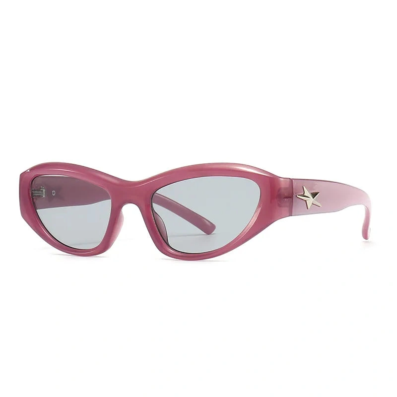 Gafas de sol estrella Y2k Wrap Around: ¡Brillo retro para tus ojos! Glamour cósmico, estilo inigualable.