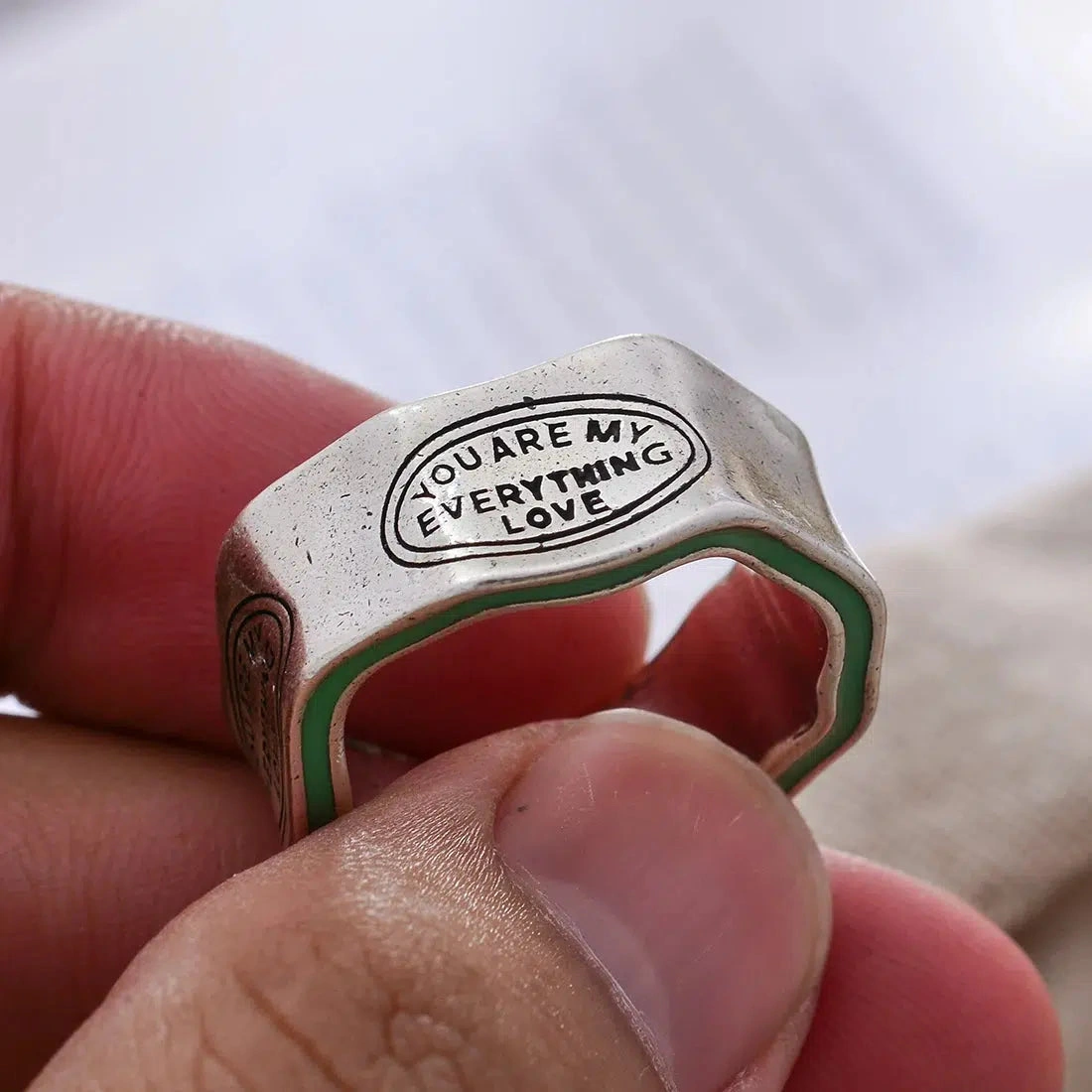 Mi Todo: Anillo de Amor Eterno en Plata, Para Siempre Juntos.